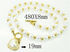HY Wholesale Necklaces Stainless Steel 316L Jewelry Necklaces-HY80N0610HZL