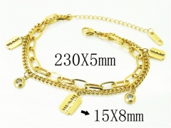 HY Wholesale Bracelets 316L Stainless Steel Jewelry Bracelets-HY24B0139NLR
