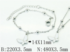 HY Wholesale Stainless Steel 316L Necklaces Bracelets Sets-HY91S1426HQQ