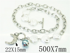 HY Wholesale Necklaces Stainless Steel 316L Jewelry Necklaces-HY21N0152HMF