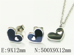 HY Wholesale Jewelry 316L Stainless Steel Earrings Necklace Jewelry Set-HY91S1481NC