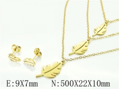 HY Wholesale Jewelry 316L Stainless Steel Earrings Necklace Jewelry Set-HY57S0121NQ