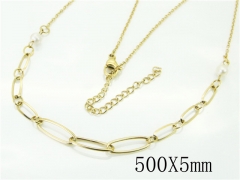 HY Wholesale Necklaces Stainless Steel 316L Jewelry Necklaces-HY51N0049OR