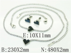 HY Wholesale Jewelry 316L Stainless Steel Earrings Necklace Jewelry Set-HY59S2448IEL