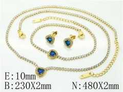 HY Wholesale Jewelry 316L Stainless Steel Earrings Necklace Jewelry Set-HY59S2429II5