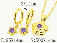 HY Wholesale Jewelry 316L Stainless Steel Earrings Necklace Jewelry Set-HY06S1103HNT