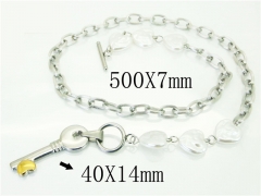 HY Wholesale Necklaces Stainless Steel 316L Jewelry Necklaces-HY21N0158HMY