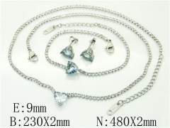 HY Wholesale Jewelry 316L Stainless Steel Earrings Necklace Jewelry Set-HY59S2431IWL