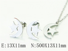 HY Wholesale Jewelry 316L Stainless Steel Earrings Necklace Jewelry Set-HY91S1495NE