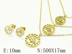 HY Wholesale Jewelry 316L Stainless Steel Earrings Necklace Jewelry Set-HY57S0109NW