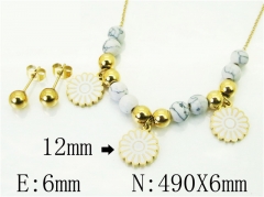 HY Wholesale Jewelry 316L Stainless Steel Earrings Necklace Jewelry Set-HY91S1404HJQ