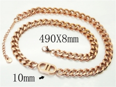 HY Wholesale Necklaces Stainless Steel 316L Jewelry Necklaces-HY19N0445HHS