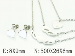 HY Wholesale Jewelry 316L Stainless Steel Earrings Necklace Jewelry Set-HY57S0106MX