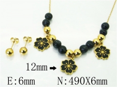HY Wholesale Jewelry 316L Stainless Steel Earrings Necklace Jewelry Set-HY91S1389HJE