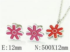 HY Wholesale Jewelry 316L Stainless Steel Earrings Necklace Jewelry Set-HY91S1464NW