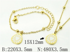 HY Wholesale Stainless Steel 316L Necklaces Bracelets Sets-HY91S1440HIC