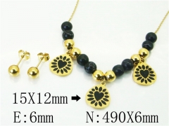 HY Wholesale Jewelry 316L Stainless Steel Earrings Necklace Jewelry Set-HY91S1391HJB