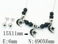 HY Wholesale Jewelry 316L Stainless Steel Earrings Necklace Jewelry Set-HY91S1372HHX