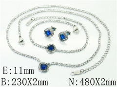 HY Wholesale Jewelry 316L Stainless Steel Earrings Necklace Jewelry Set-HY59S2409IZL