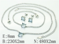 HY Wholesale Jewelry 316L Stainless Steel Earrings Necklace Jewelry Set-HY59S2463IDL
