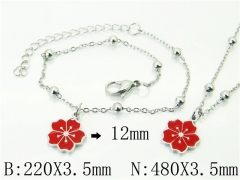 HY Wholesale Stainless Steel 316L Necklaces Bracelets Sets-HY91S1415HSS