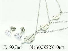 HY Wholesale Jewelry 316L Stainless Steel Earrings Necklace Jewelry Set-HY57S0120MT