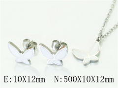 HY Wholesale Jewelry 316L Stainless Steel Earrings Necklace Jewelry Set-HY91S1489NS