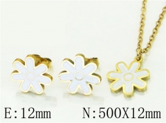 HY Wholesale Jewelry 316L Stainless Steel Earrings Necklace Jewelry Set-HY91S1462PB