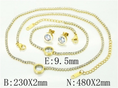 HY Wholesale Jewelry 316L Stainless Steel Earrings Necklace Jewelry Set-HY59S2444IIL