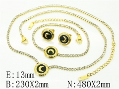 HY Wholesale Jewelry 316L Stainless Steel Earrings Necklace Jewelry Set-HY59S2441IIL