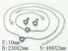 HY Wholesale Jewelry 316L Stainless Steel Earrings Necklace Jewelry Set-HY59S2423ISL