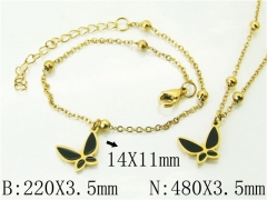 HY Wholesale Stainless Steel 316L Necklaces Bracelets Sets-HY91S1448HIR