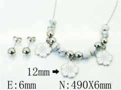 HY Wholesale Jewelry 316L Stainless Steel Earrings Necklace Jewelry Set-HY91S1382HHW