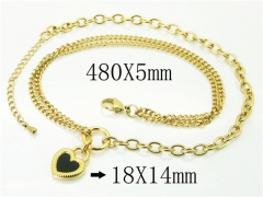 HY Wholesale Necklaces Stainless Steel 316L Jewelry Necklaces-HY59N0276PLS