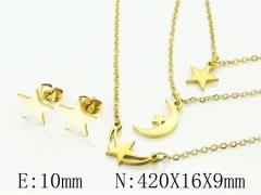 HY Wholesale Jewelry 316L Stainless Steel Earrings Necklace Jewelry Set-HY57S0125NA