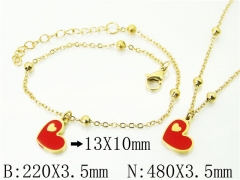 HY Wholesale Stainless Steel 316L Necklaces Bracelets Sets-HY91S1447HIX