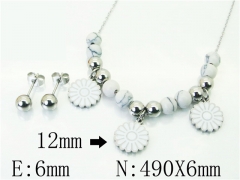 HY Wholesale Jewelry 316L Stainless Steel Earrings Necklace Jewelry Set-HY91S1383HHE