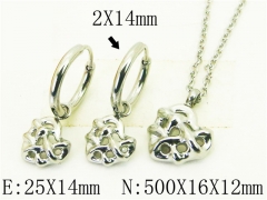 HY Wholesale Jewelry 316L Stainless Steel Earrings Necklace Jewelry Set-HY06S1106HIC