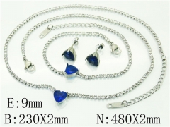 HY Wholesale Jewelry 316L Stainless Steel Earrings Necklace Jewelry Set-HY59S2433IWL