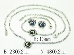 HY Wholesale Jewelry 316L Stainless Steel Earrings Necklace Jewelry Set-HY59S2439ISL