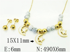 HY Wholesale Jewelry 316L Stainless Steel Earrings Necklace Jewelry Set-HY91S1407HJS