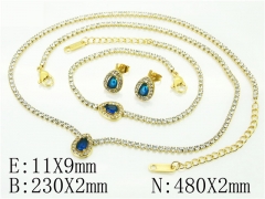 HY Wholesale Jewelry 316L Stainless Steel Earrings Necklace Jewelry Set-HY59S2485I2L