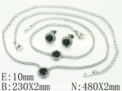HY Wholesale Jewelry 316L Stainless Steel Earrings Necklace Jewelry Set-HY59S2456IWL