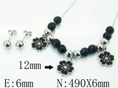 HY Wholesale Jewelry 316L Stainless Steel Earrings Necklace Jewelry Set-HY91S1368HHQ