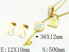 HY Wholesale Jewelry 316L Stainless Steel Earrings Necklace Jewelry Set-HY02S2882HMW