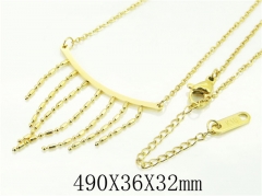 HY Wholesale Necklaces Stainless Steel 316L Jewelry Necklaces-HY19N0465OR