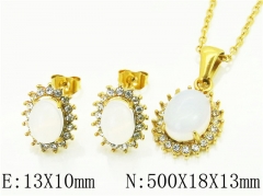 HY Wholesale Jewelry 316L Stainless Steel Earrings Necklace Jewelry Set-HY06S1111IJF