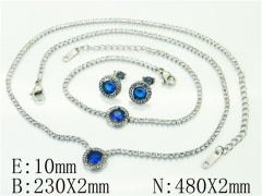 HY Wholesale Jewelry 316L Stainless Steel Earrings Necklace Jewelry Set-HY59S2457IDL