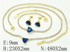 HY Wholesale Jewelry 316L Stainless Steel Earrings Necklace Jewelry Set-HY59S2437IIL
