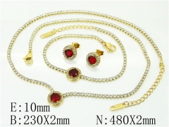 HY Wholesale Jewelry 316L Stainless Steel Earrings Necklace Jewelry Set-HY59S2462I2L